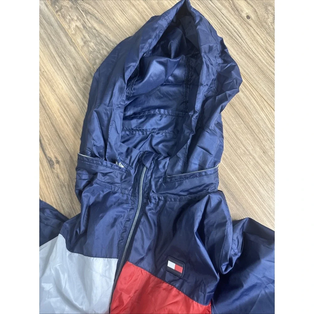 Tommy Hilfiger Windbreaker Jacket‎ Girls Youth Medium Navy